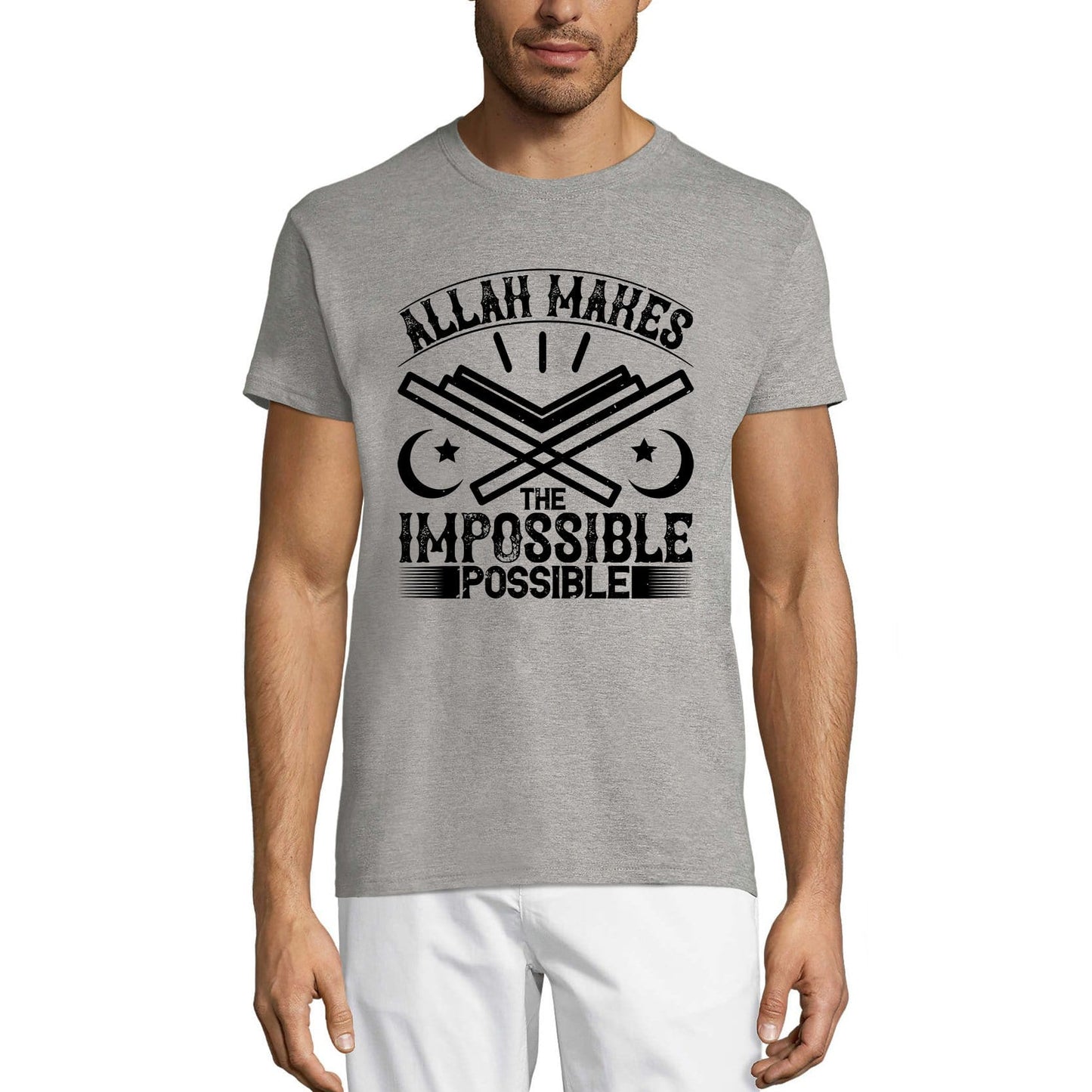 ULTRABASIC Herren T-Shirt Allah macht das Unmögliche möglich – muslimisches T-Shirt