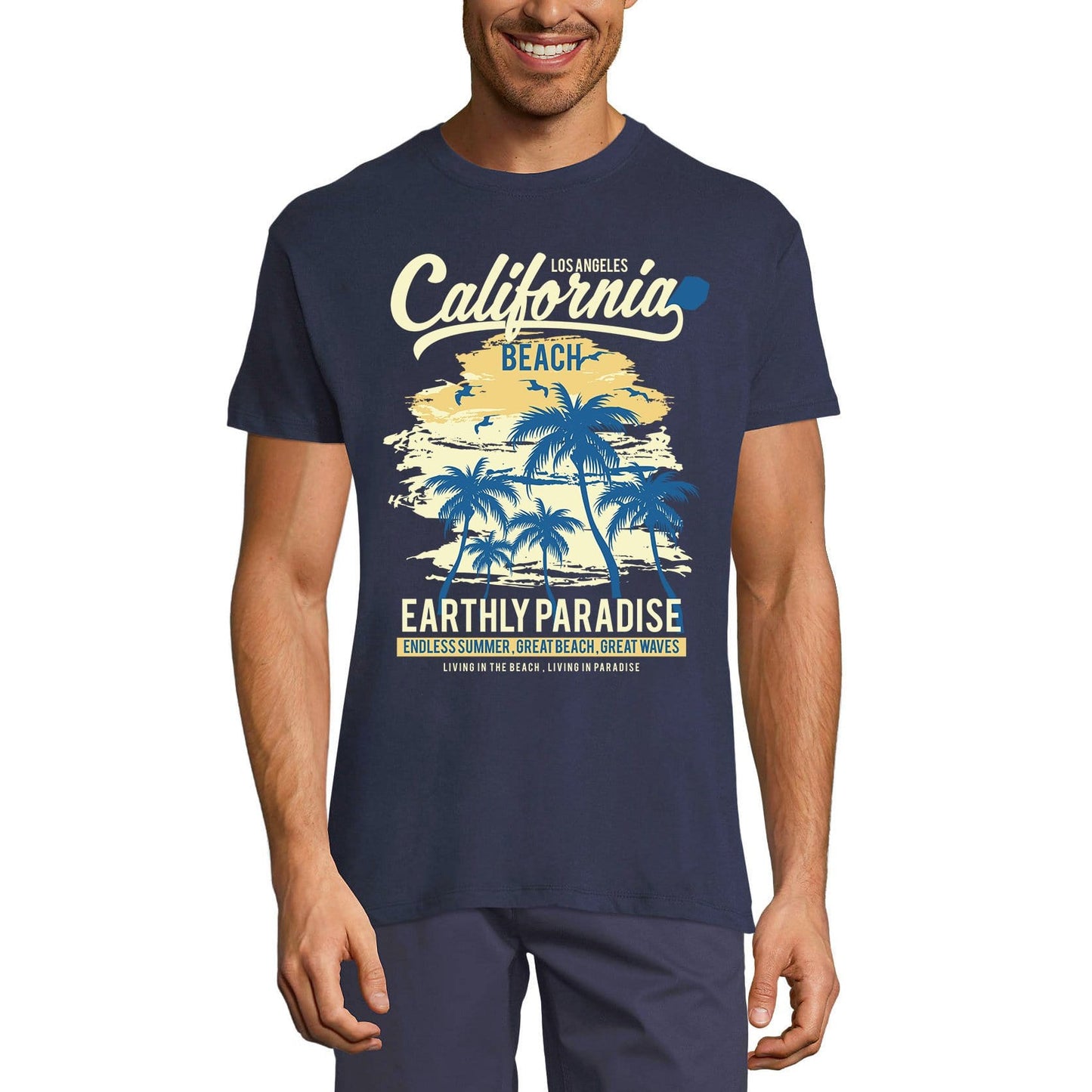 ULTRABASIC Herren T-Shirt Los Angeles California Beach – Paradise Shirt für Männer