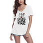 ULTRABASIC Damen T-Shirt Cats and Wine Make Everything Fine – Lustiges Kätzchen-Shirt für Katzenliebhaber