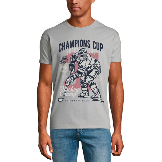 ULTRABASIC Herren Grafik-T-Shirt Champions Cup Hockey Champ T-Shirt
