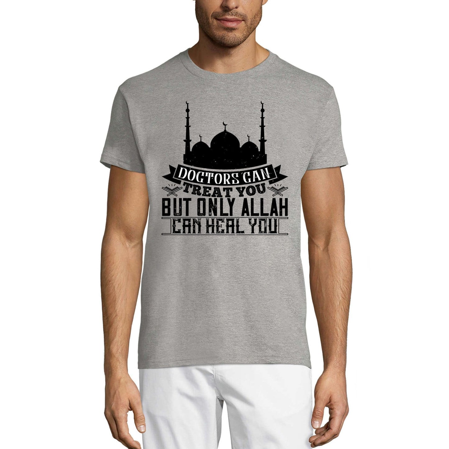 ULTRABASIC Herren T-Shirt Ärzte können Sie behandeln, aber nur Allah kann Sie heilen – muslimisches T-Shirt