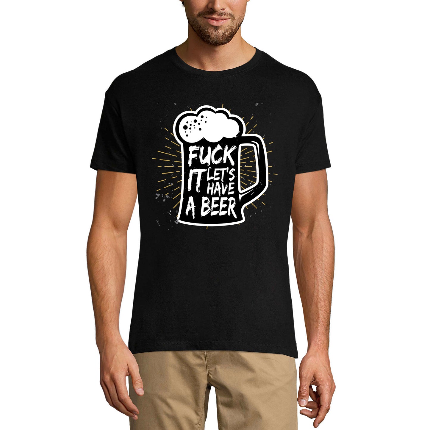 ULTRABASIC Herren-T-Shirt „Fuck It Let's Have a Beer“ – lustiges Bierliebhaber-T-Shirt