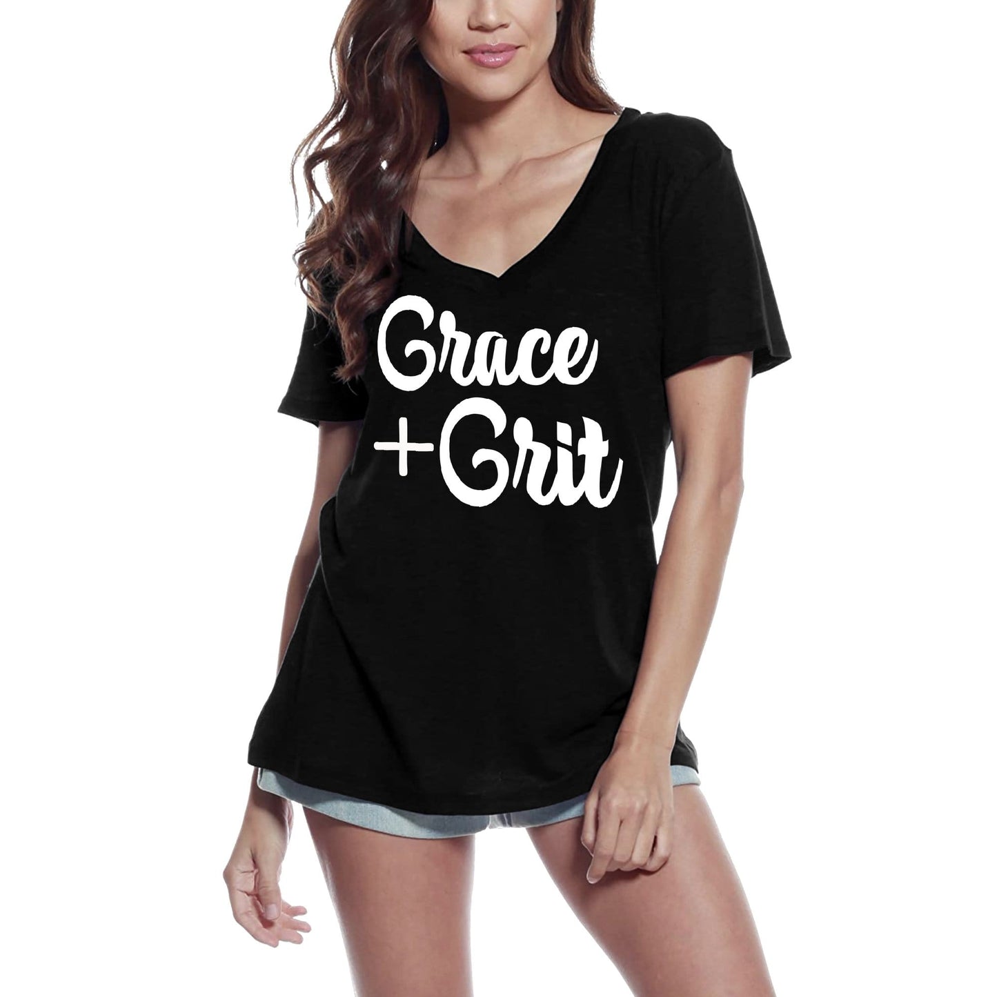 ULTRABASIC Women's T-Shirt Grace Grit - Short Sleeve Tee Shirt Tops