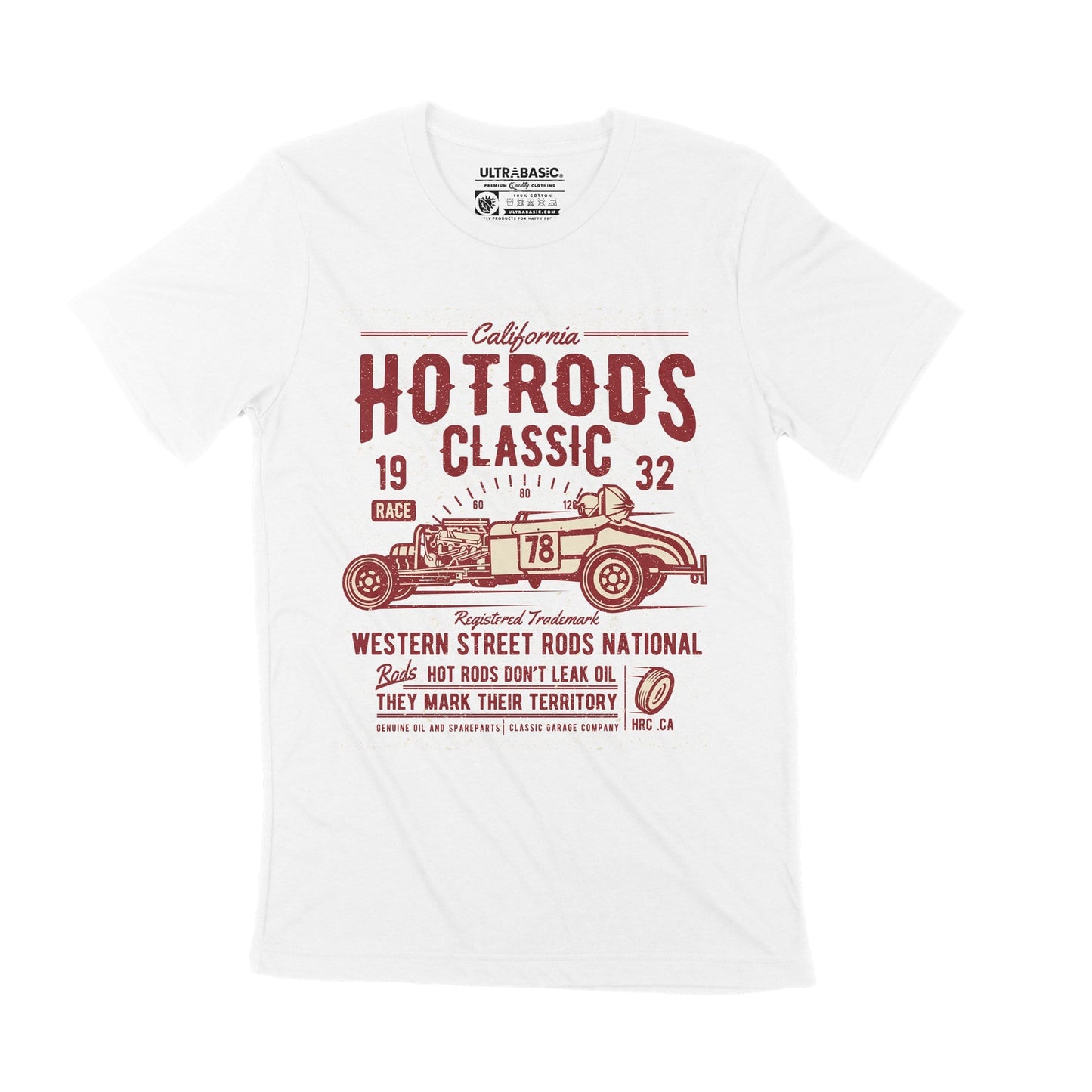 ULTRABASIC Herren T-Shirt California Hotrods Classic 1932 – Rods Race T-Shirt