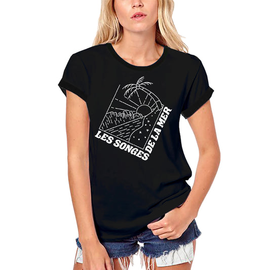 ULTRABASIC T-Shirt Bio Femme Les Songs de la Mer - Sonnenliegen am Montag