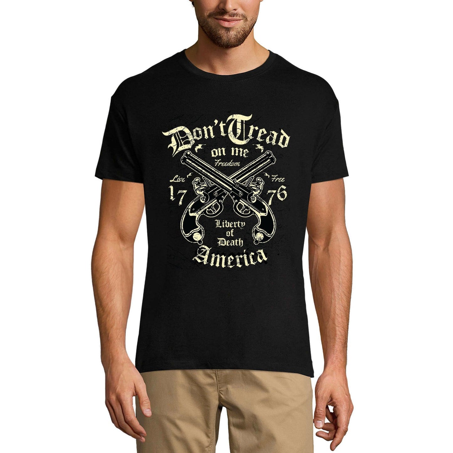 ULTRABASIC Herren T-Shirt Don't Tread On Me - Liberty of Death America - Vintage T-Shirt