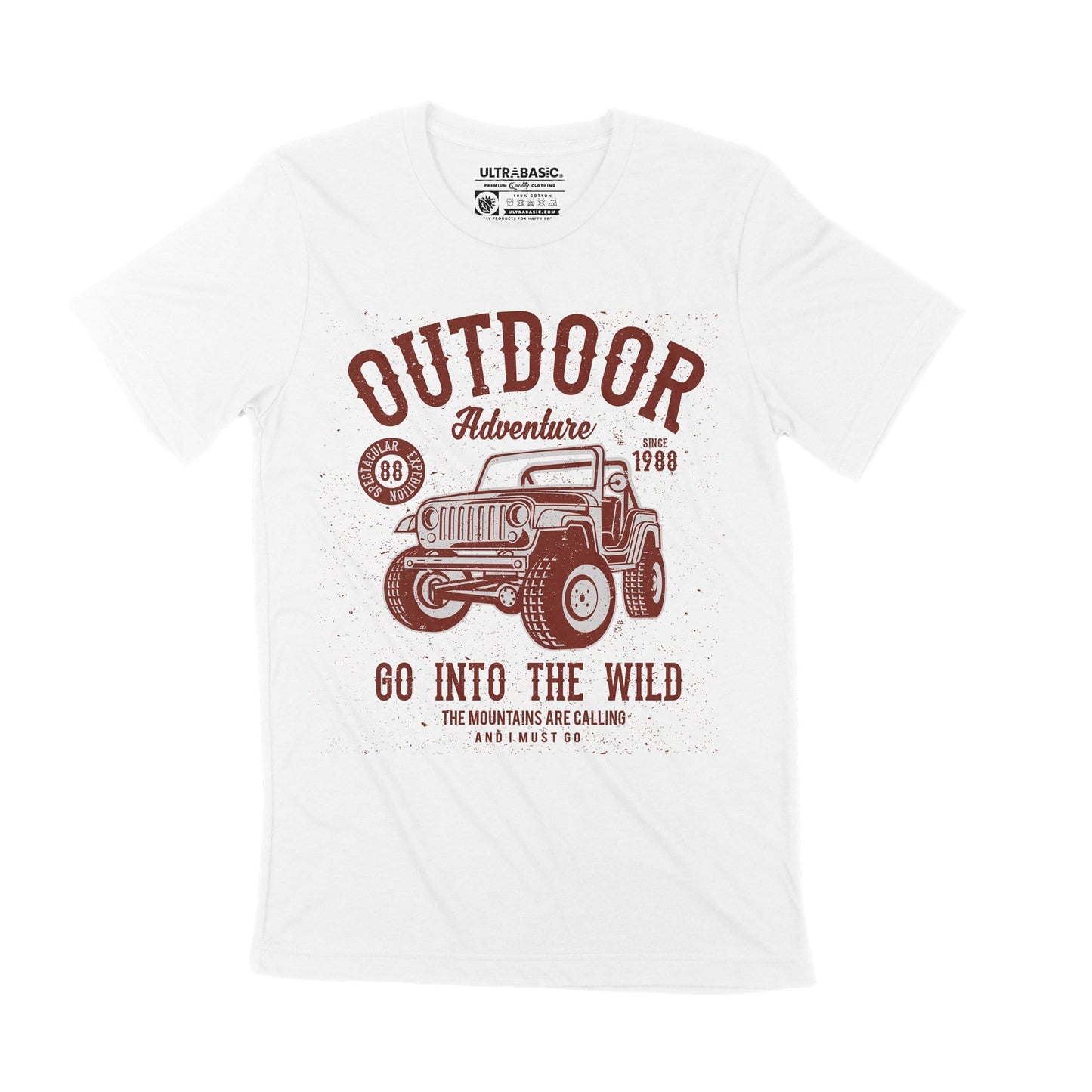 ULTRABASIC Herren T-Shirt Outdoor Adventure Since 1988 – Mountains are Calling Wild T-Shirt