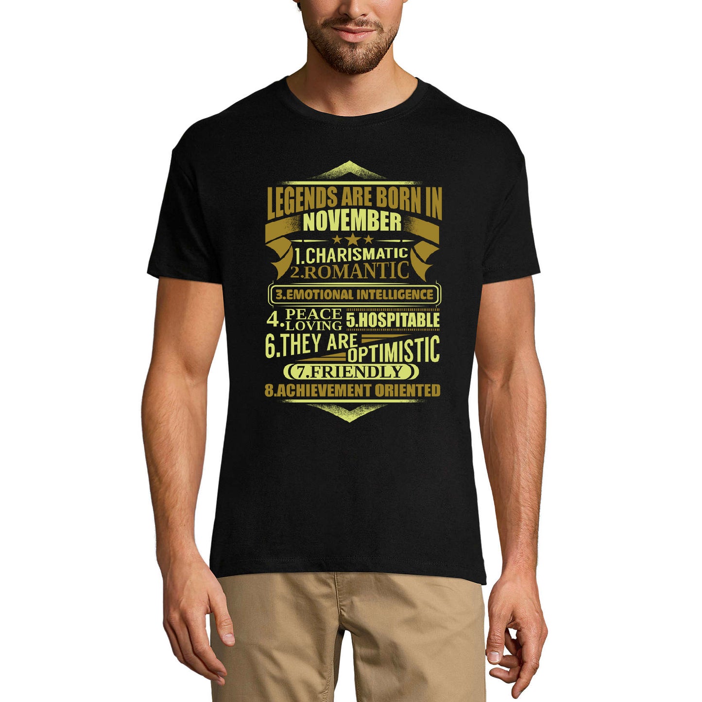 ULTRABASIC Herren-T-Shirt „Legends are Born in November“ – lustiges Geburtstagsgeschenk-T-Shirt