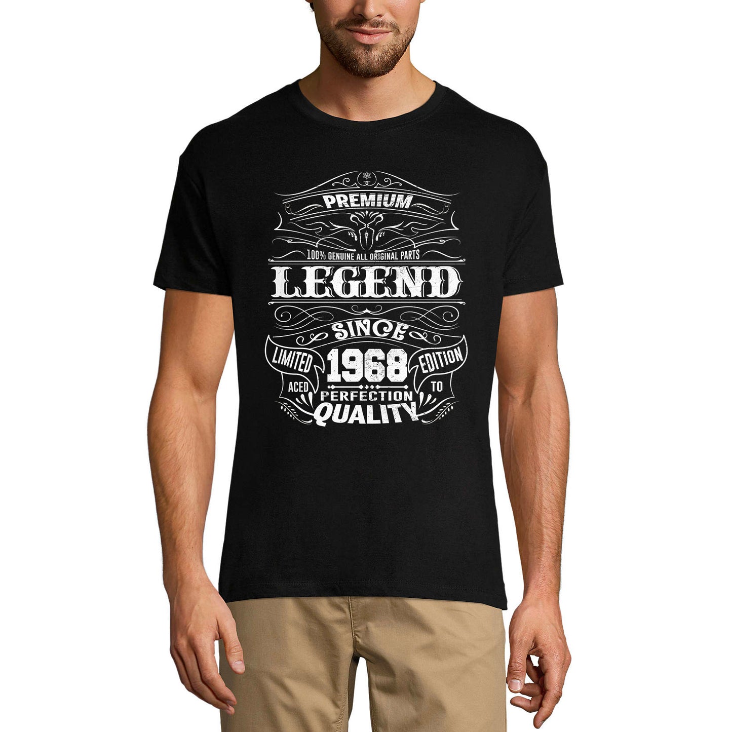 ULTRABASIC Herren T-Shirt Vintage Premium Legend Since 1968 – 52. Geburtstagsgeschenk T-Shirt