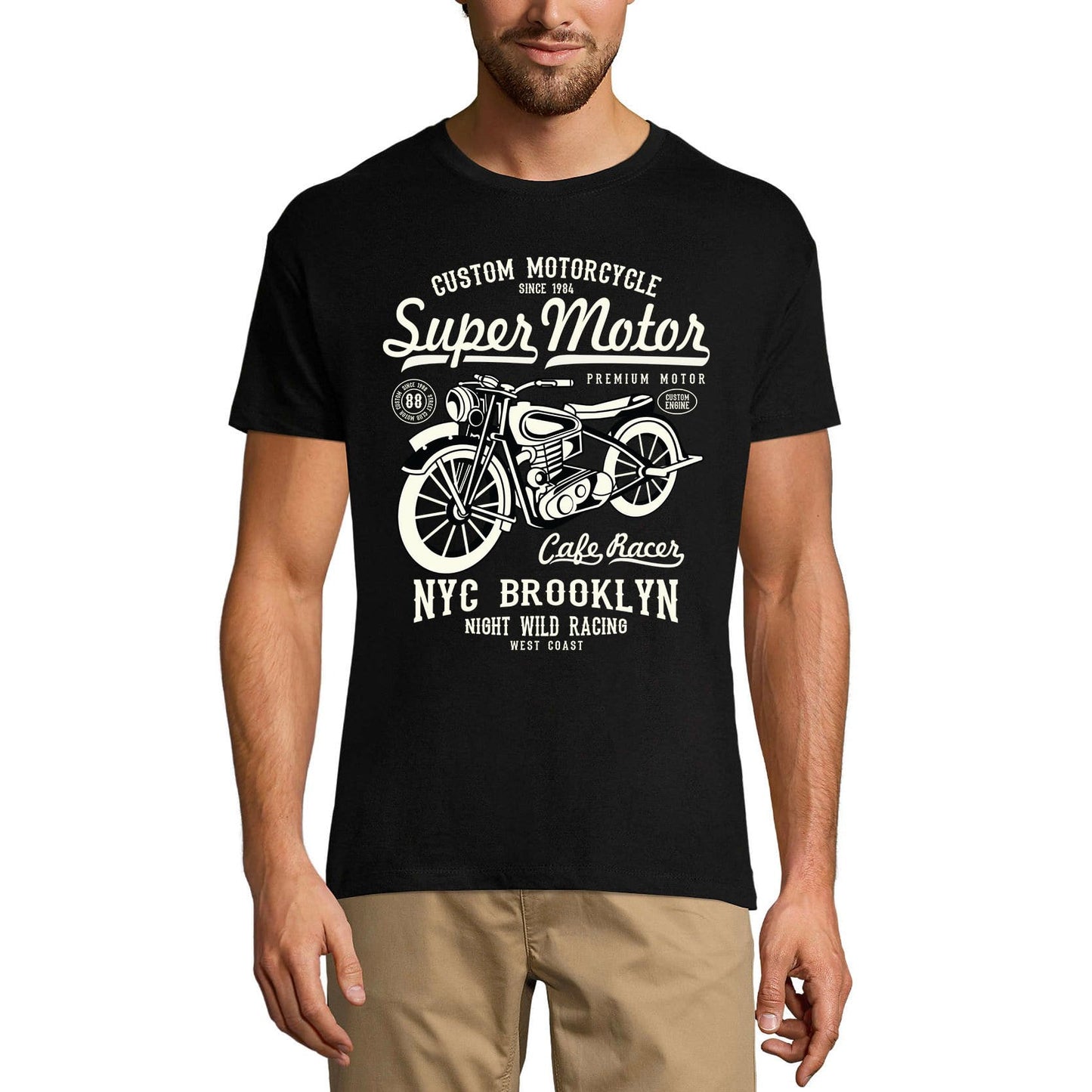 ULTRABASIC Herren Grafik T-Shirt Custom Motorrad seit 1984 – Super Motor