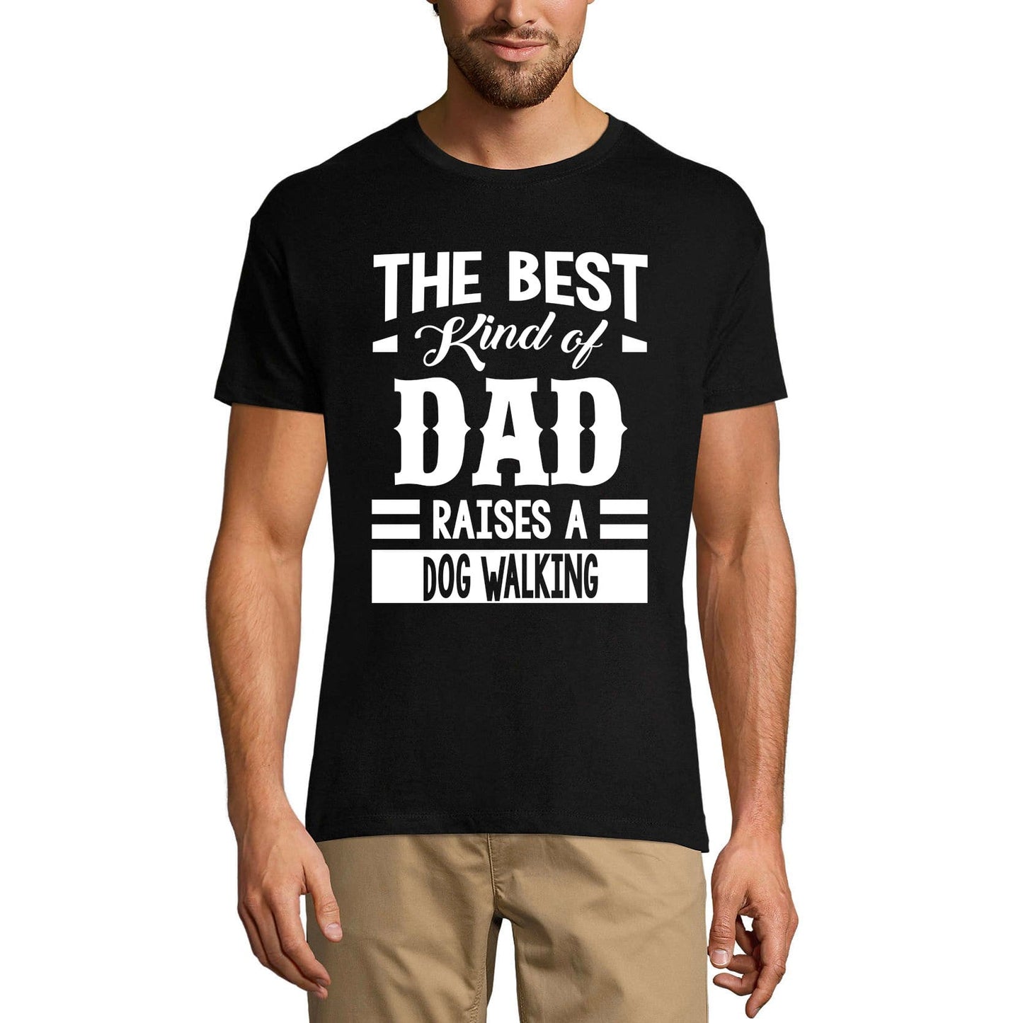 ULTRABASIC Herren-Grafik-T-Shirt „Dad Raises a Dog Walking“.