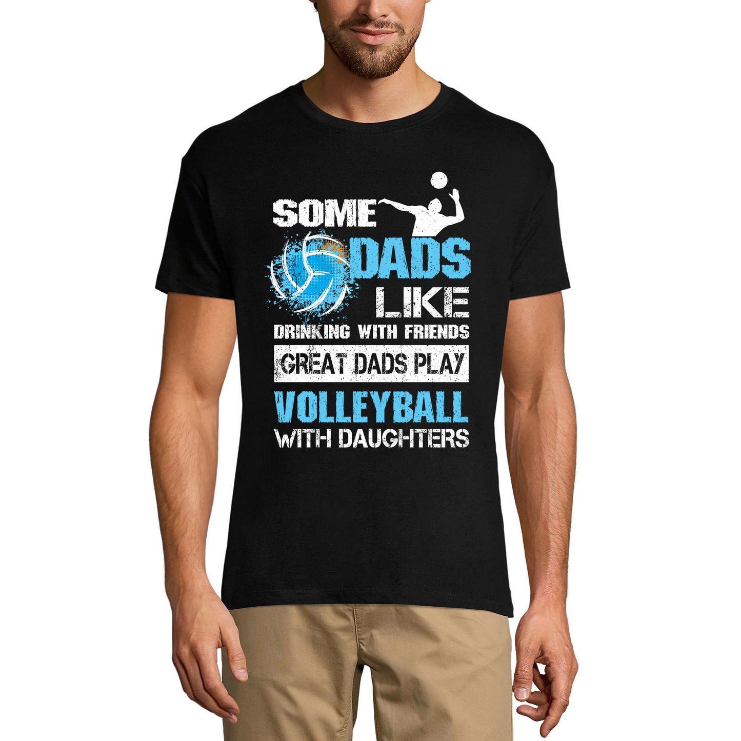 ULTRABASIC Herren-Grafik-T-Shirt Tolle Väter spielen Volleyball mit Tochterlieben – Geschenk für Volleyballspieler