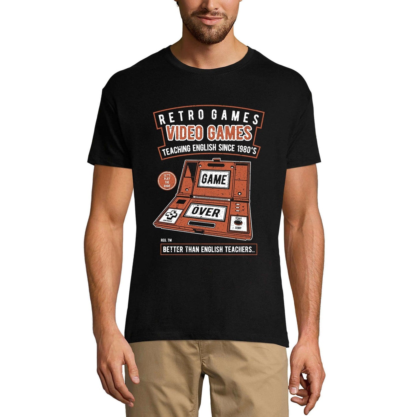 ULTRABASIC Herren-Gaming-T-Shirt Retro-Videospiele der 80er Jahre – Englischunterricht seit 1980 T-Shirt