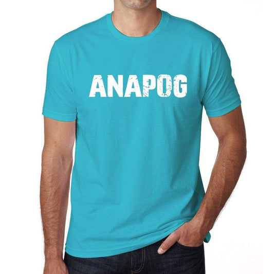 Anapog Mens Short Sleeve Round Neck T-Shirt - Blue / S - Casual