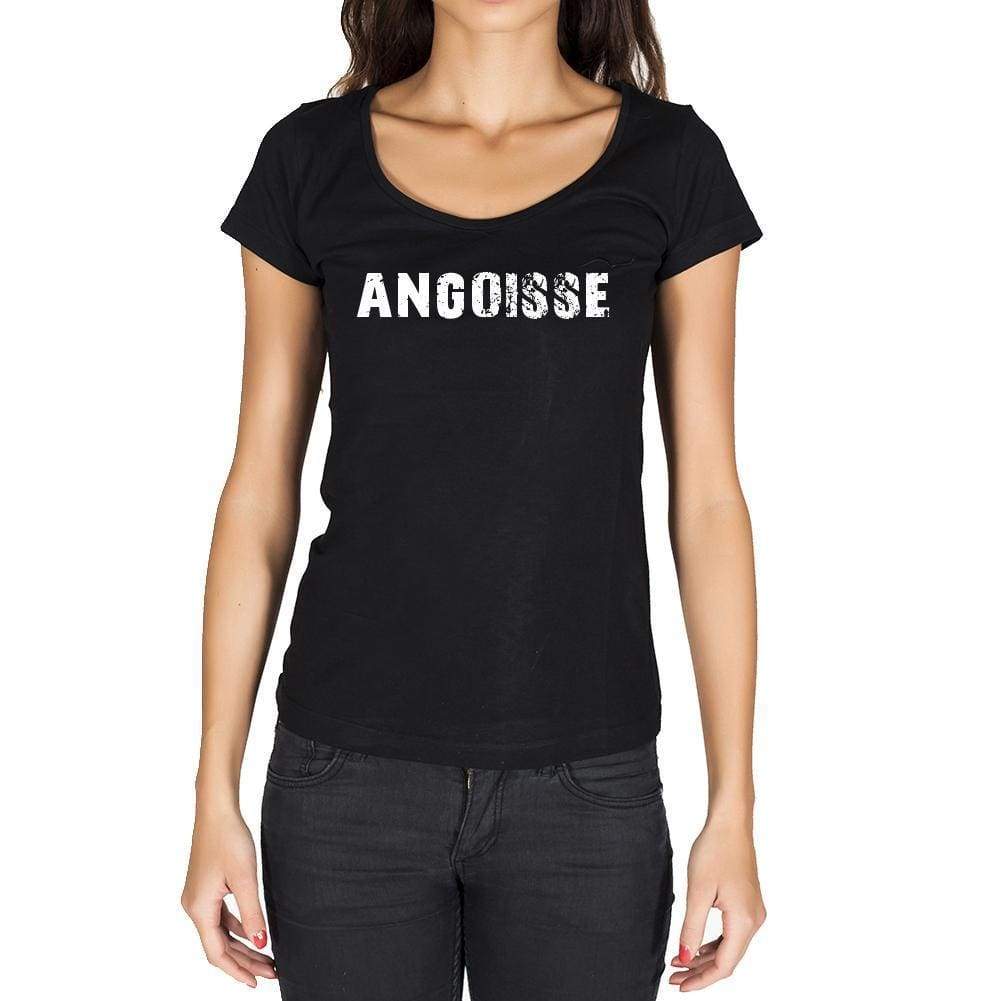 Angoisse French Dictionary Womens Short Sleeve Round Neck T-Shirt 00010 - Casual