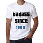 Badass Since 1958 Men's T-shirt White Birthday Gift 00429 - Ultrabasic