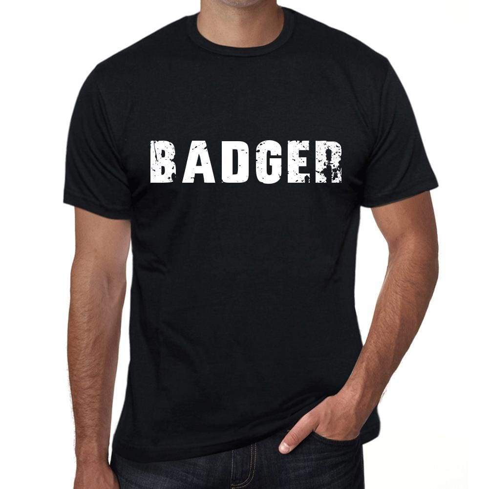 Badger Mens Vintage T Shirt Black Birthday Gift 00554 - Black / Xs - Casual