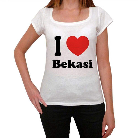 Bekasi T Shirt Woman Traveling In Visit Bekasi Womens Short Sleeve Round Neck T-Shirt 00031 - T-Shirt