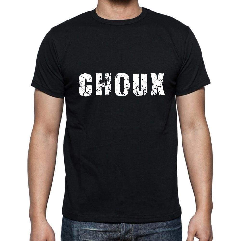 Choux Mens Short Sleeve Round Neck T-Shirt 5 Letters Black Word 00006 - Casual