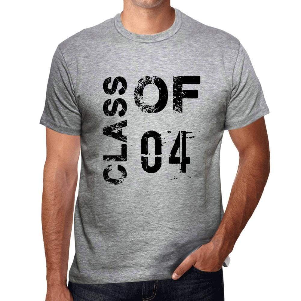 Class Of 04 Grunge Mens T-Shirt Grey Birthday Gift 00482 - Grey / S - Casual