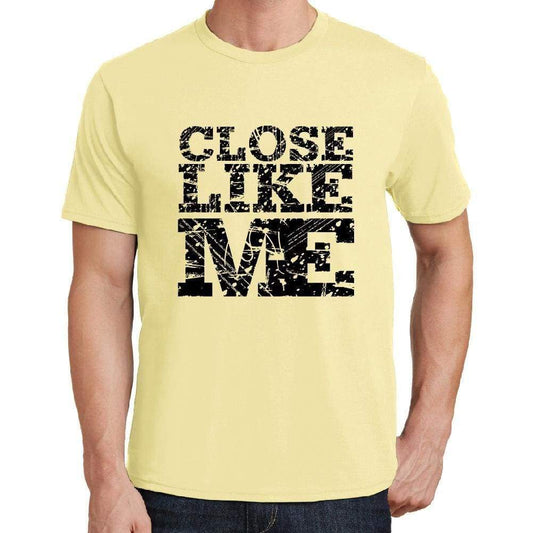 Close Like Me Yellow Mens Short Sleeve Round Neck T-Shirt 00294 - Yellow / S - Casual