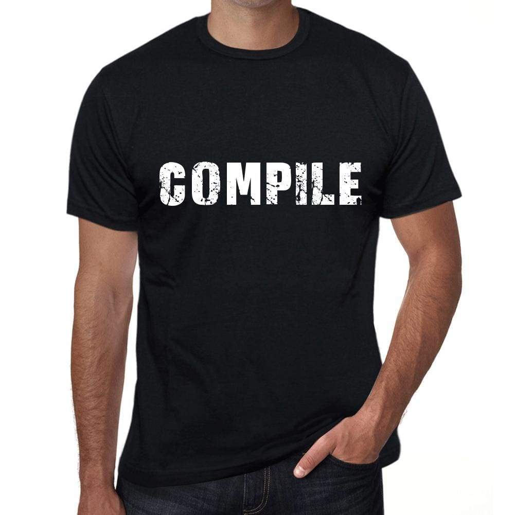 Compile Mens Vintage T Shirt Black Birthday Gift 00555 - Black / Xs - Casual