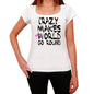 Crazy World Goes Round Womens Short Sleeve Round White T-Shirt 00083 - White / Xs - Casual