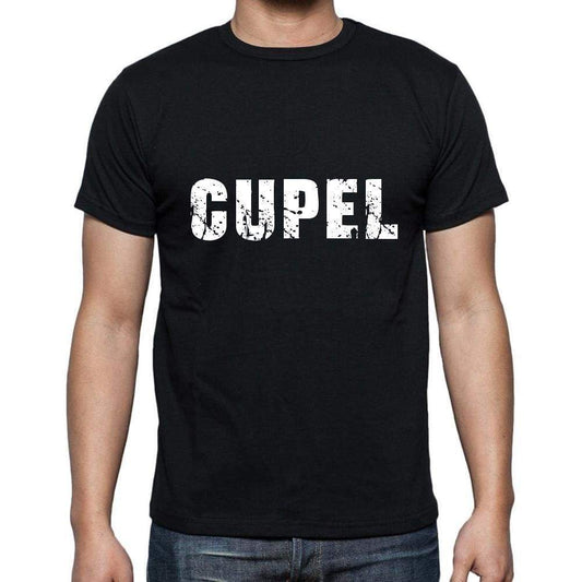 Cupel Mens Short Sleeve Round Neck T-Shirt 5 Letters Black Word 00006 - Casual