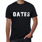 Dates Mens Retro T Shirt Black Birthday Gift 00553 - Black / Xs - Casual