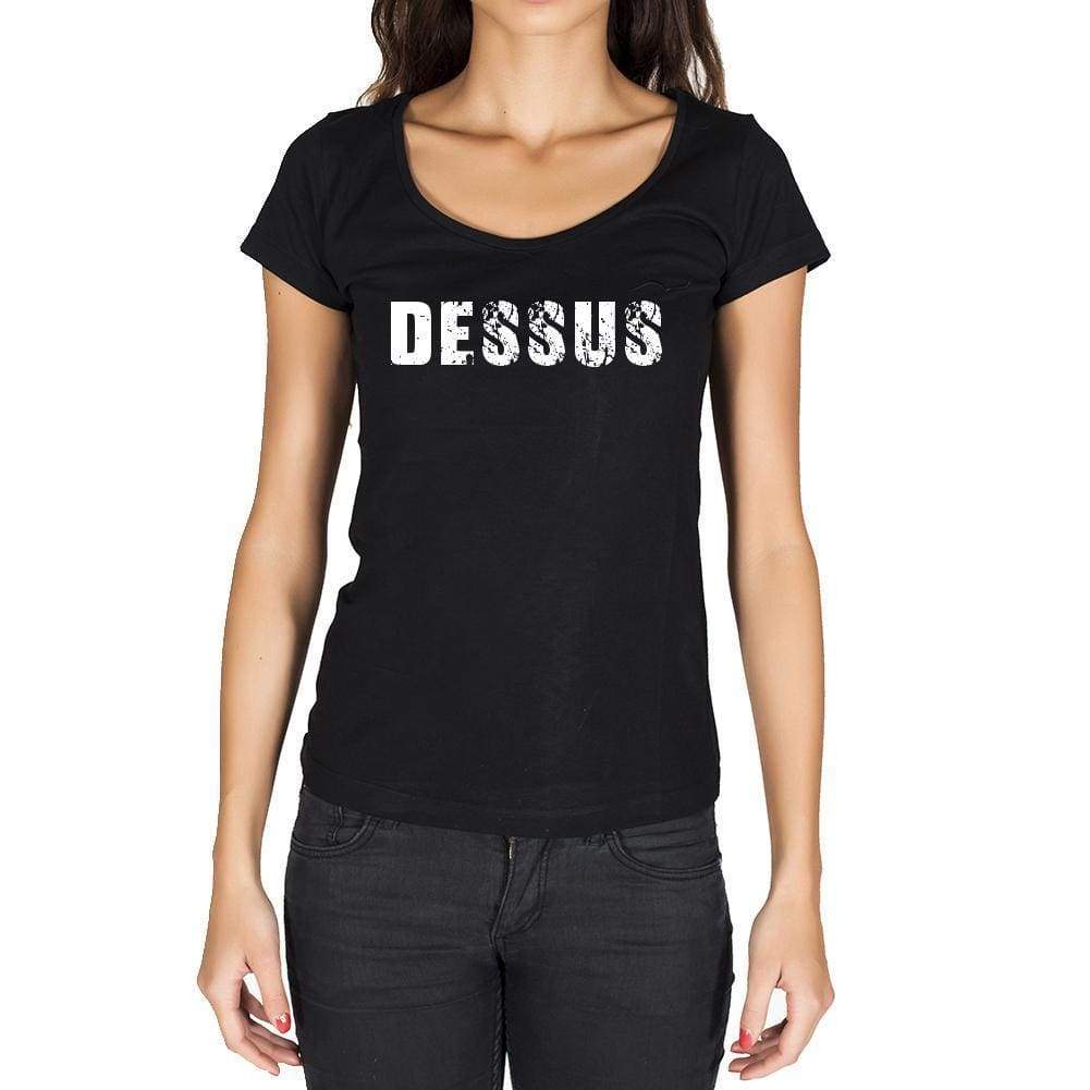 Dessus French Dictionary Womens Short Sleeve Round Neck T-Shirt 00010 - Casual