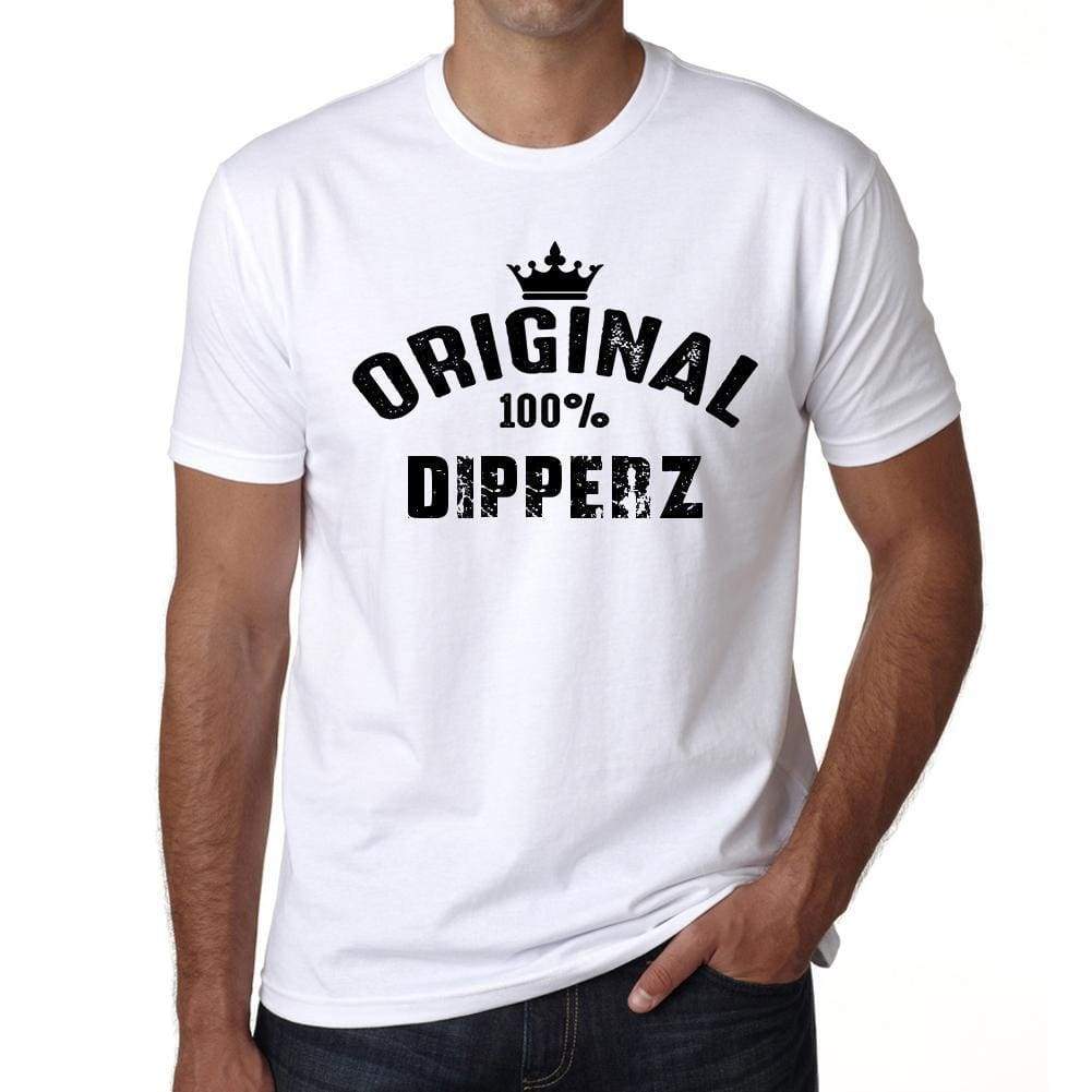 Dipperz 100% German City White Mens Short Sleeve Round Neck T-Shirt 00001 - Casual