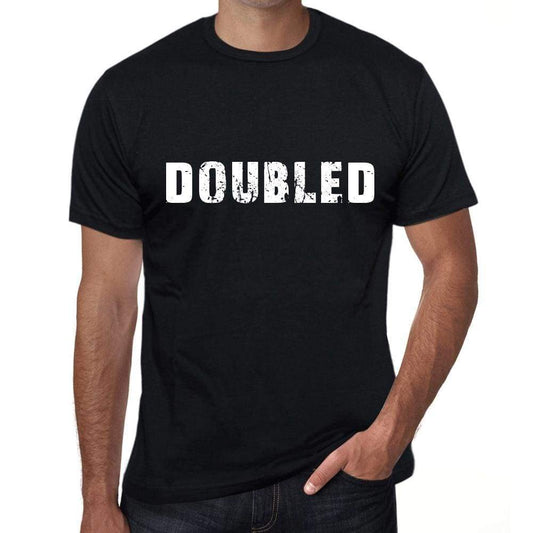 Doubled Mens Vintage T Shirt Black Birthday Gift 00555 - Black / Xs - Casual