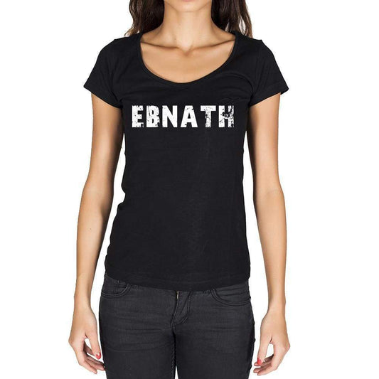 Ebnath German Cities Black Womens Short Sleeve Round Neck T-Shirt 00002 - Casual
