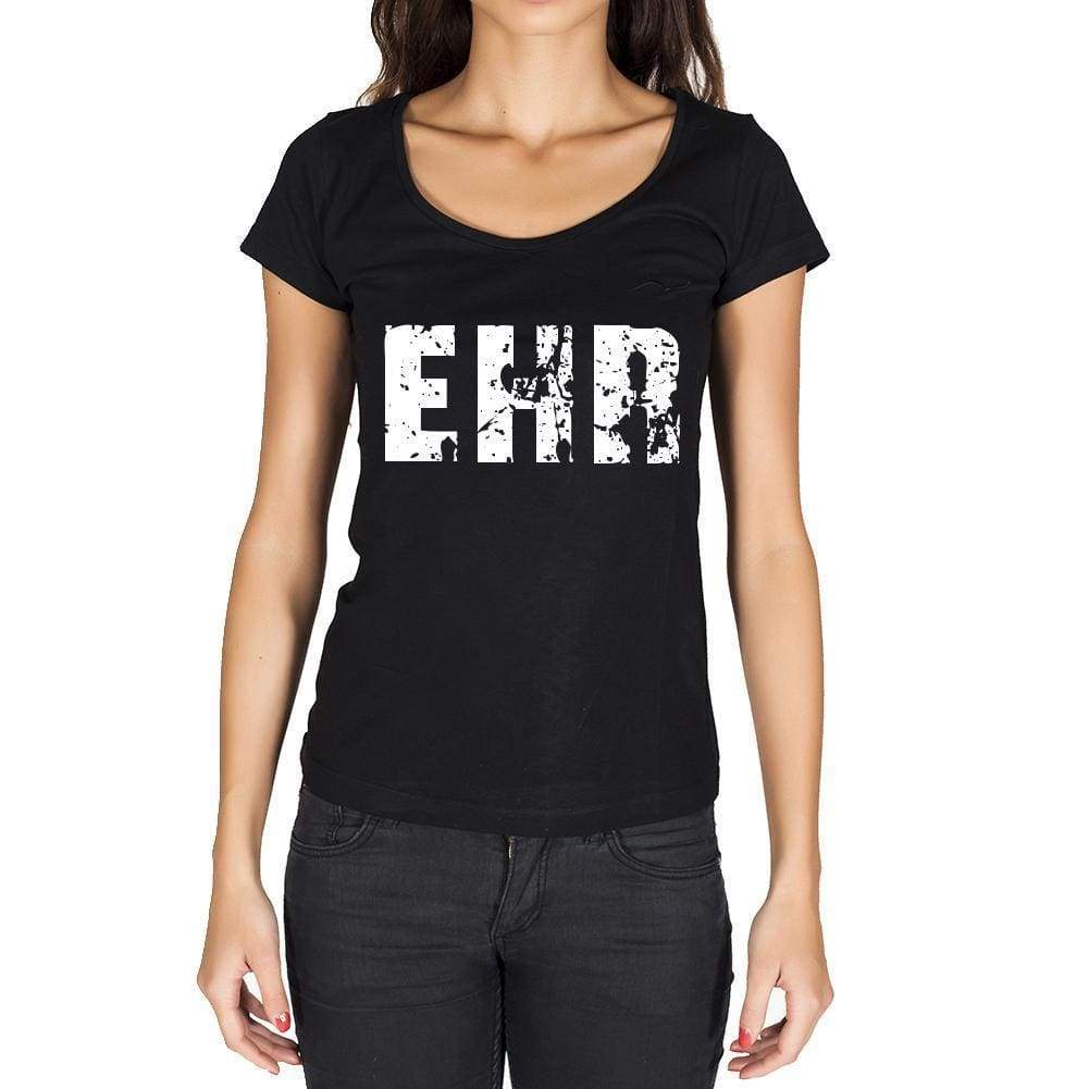 Ehr German Cities Black Womens Short Sleeve Round Neck T-Shirt 00002 - Casual