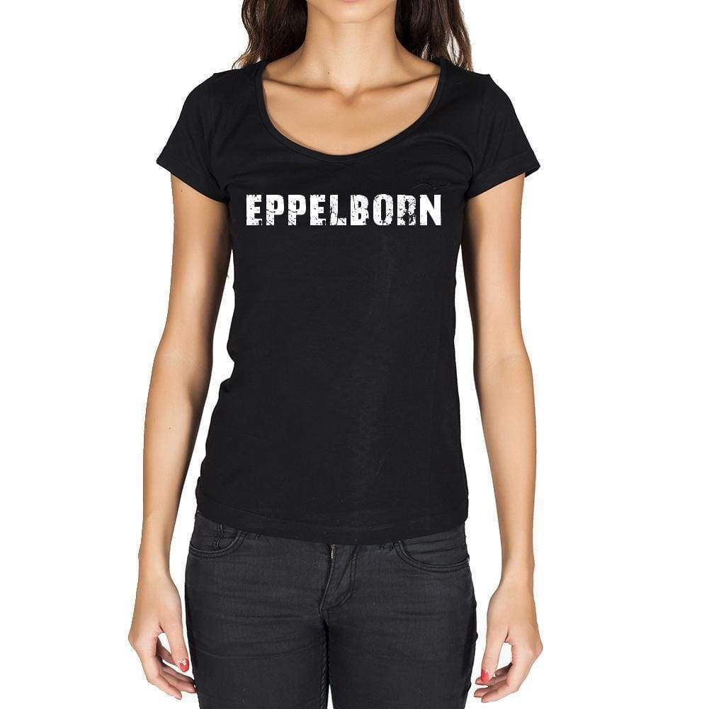 eppelborn, German Cities Black, <span>Women's</span> <span>Short Sleeve</span> <span>Round Neck</span> T-shirt 00002 - ULTRABASIC