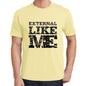 External Like Me Yellow Mens Short Sleeve Round Neck T-Shirt 00294 - Yellow / S - Casual