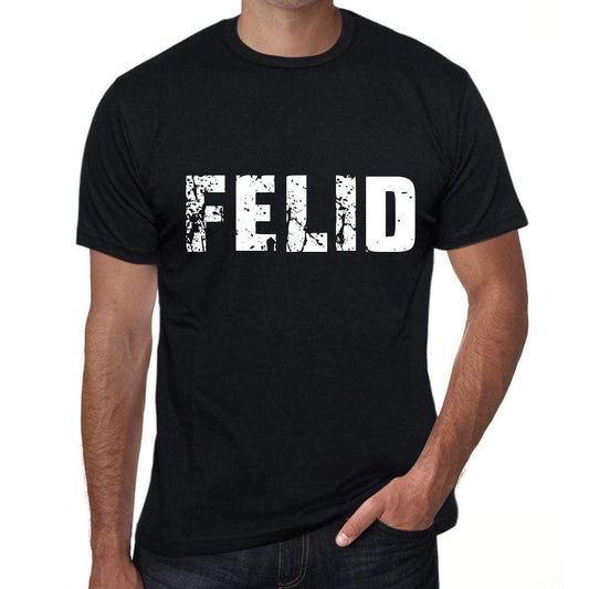 Felid Mens Retro T Shirt Black Birthday Gift 00553 - Black / Xs - Casual