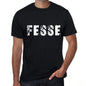Fesse Mens Retro T Shirt Black Birthday Gift 00553 - Black / Xs - Casual
