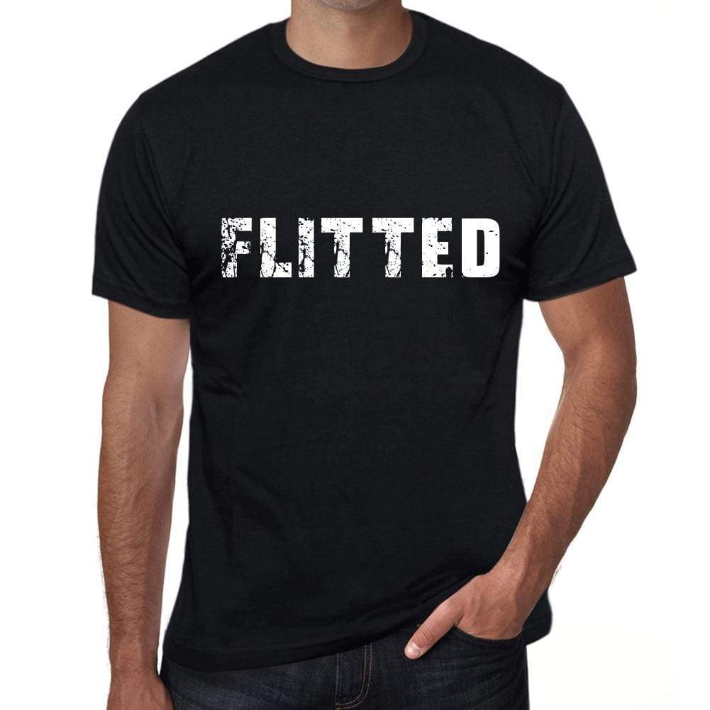 flitted Mens Vintage T shirt Black Birthday Gift 00555 - Ultrabasic