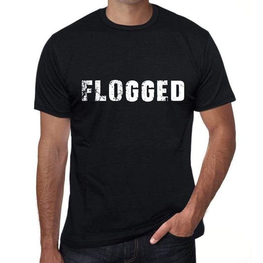 flogged Mens Vintage T shirt Black Birthday Gift 00555 - Ultrabasic