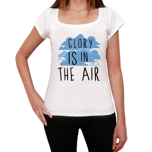 Glory In The Air White Womens Short Sleeve Round Neck T-Shirt Gift T-Shirt 00302 - White / Xs - Casual