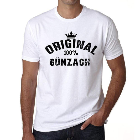 Günzach 100% German City White Mens Short Sleeve Round Neck T-Shirt 00001 - Casual