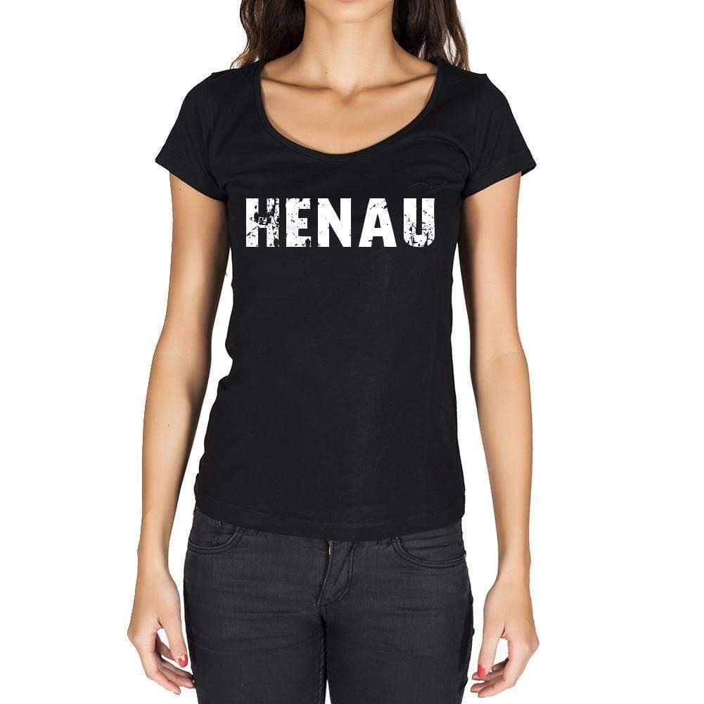 Henau German Cities Black Womens Short Sleeve Round Neck T-Shirt 00002 - Casual