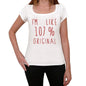 Im 100% Original White Womens Short Sleeve Round Neck T-Shirt Gift T-Shirt 00328 - White / Xs - Casual