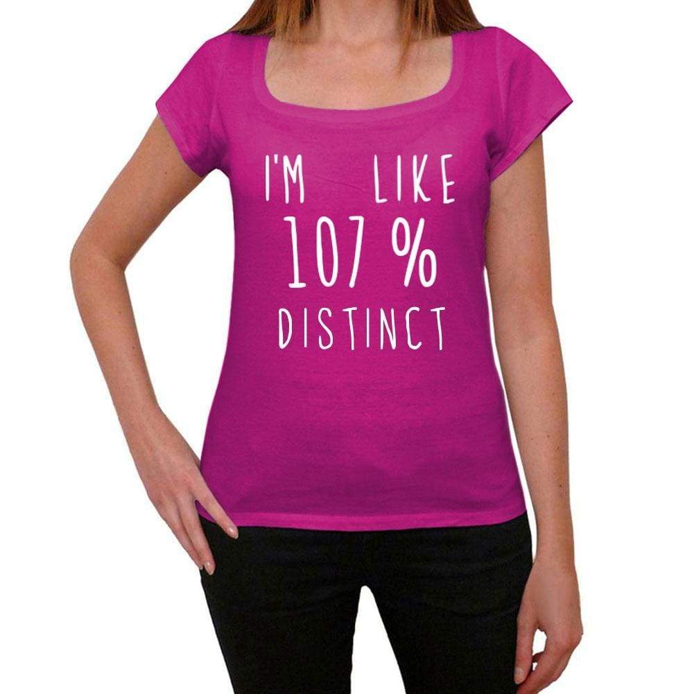 Im Like 107% Distinct Pink Womens Short Sleeve Round Neck T-Shirt Gift T-Shirt 00332 - Pink / Xs - Casual