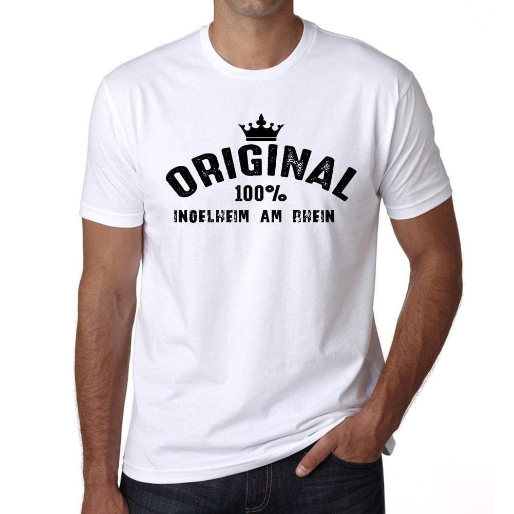 Ingelheim Am Rhein 100% German City White Mens Short Sleeve Round Neck T-Shirt 00001 - Casual