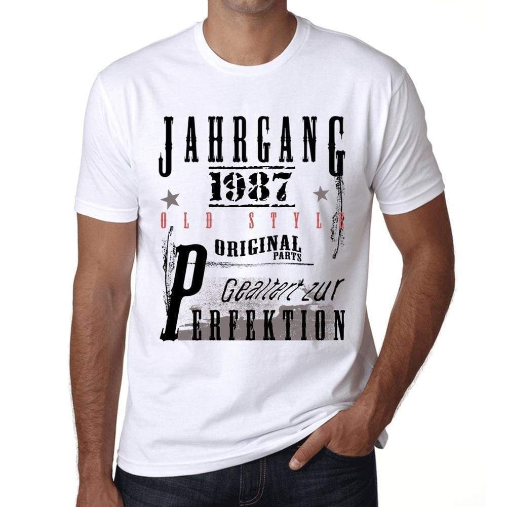 Jahrgang Birthday 1987 Mens Short Sleeve Round Neck T-Shirt Gift T-Shirt 00350 - White / Xs - Casual