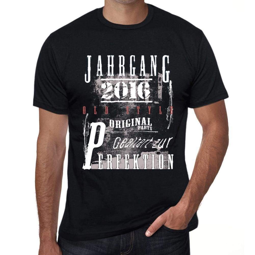 Jahrgang Birthday 2016 Black Mens Short Sleeve Round Neck T-Shirt Gift T-Shirt 00352 - Black / Xs - Casual