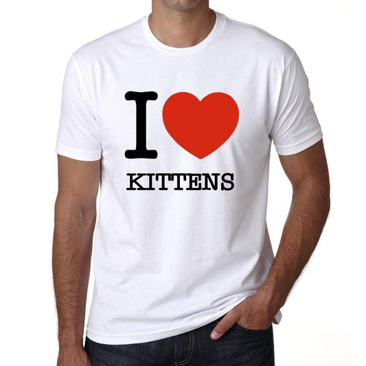 Kittens Mens Short Sleeve Round Neck T-Shirt - White / S - Casual