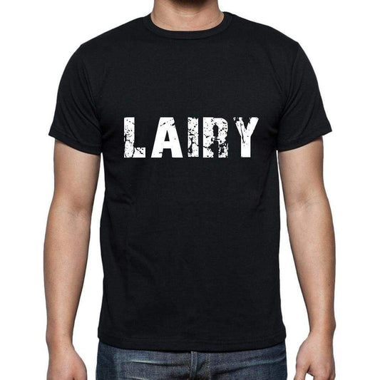 Lairy Mens Short Sleeve Round Neck T-Shirt 5 Letters Black Word 00006 - Casual